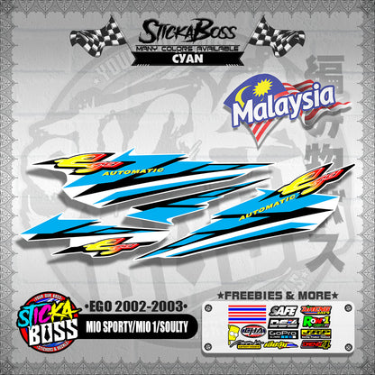 MIO SPORTY / MIO 1 / SOULTY DECALS ( EGO 2002-2003 )【WITH FREEBIES】
