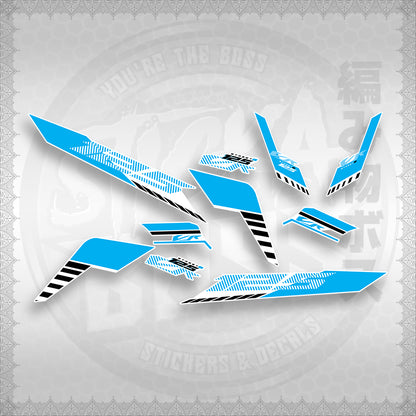 STICKER DECALS for CLICK 125 V3 (CV3VRSTDEFOWH) By STICKABOSS (SOFIE LAMINATED)