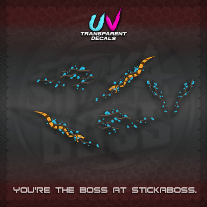 BEAT V3 UV TRANSPARENT DECAL (DELUXE KAZE DESIGN)STICKER DECALS By STICKABOSS