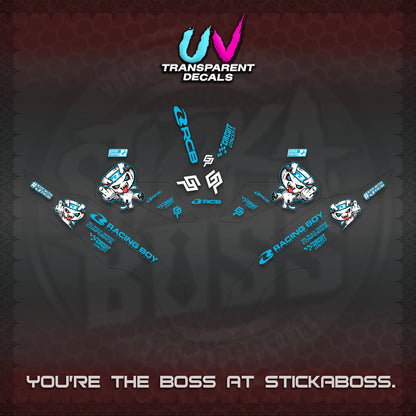 CLICK V3 UV TRANSPARENT DECALS (2026 RACE ZOMBIE DESIGN)STICKER DECALS By STICKABOSS