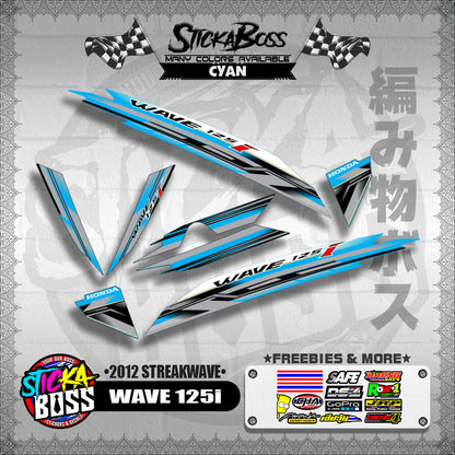 WAVE 125i DECALS ( 2012 STREAKWAVE )【WITH FREEBIES】
