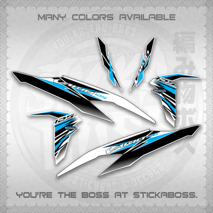 CLICK 125 V2 MALAY INDO CONCEPT ( FOR WHITE VARIO STRIPING SLASH ) STICKER DECALS By STICKABOSS