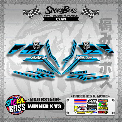 WINNER X V3 DECALS ( MAU RS150R )【WITH FREEBIES】