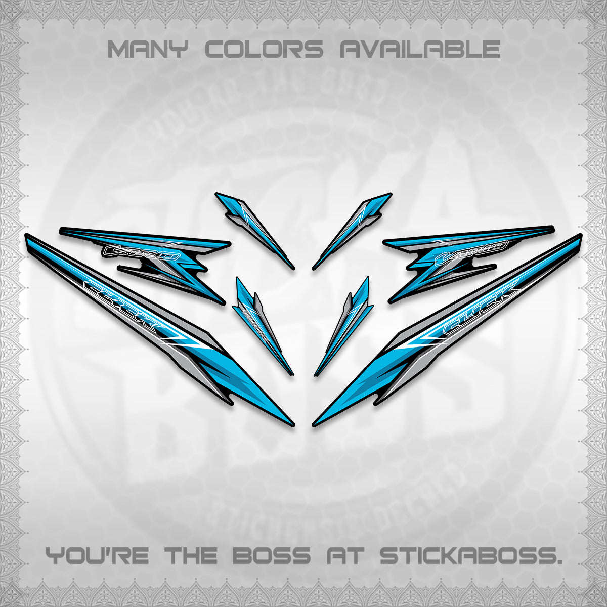CLICK 160 VARIO DECAL(2026 SHARP 00-A1 DESIGN)STICKER DECALS By STICKABOSS