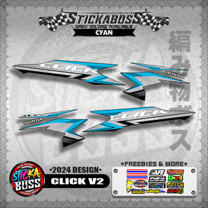 CLICK V2 STOCK DECALS ( 2024 DESIGN )【WITH FREEBIES】