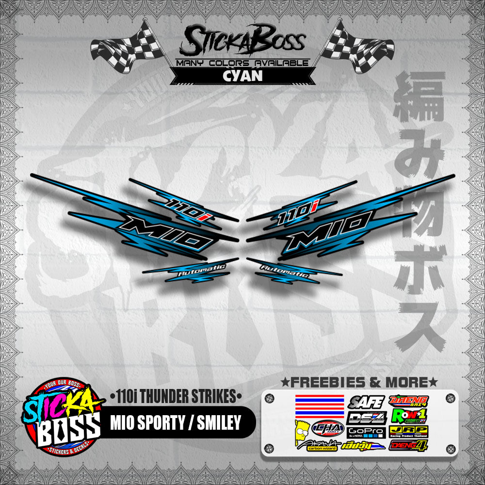 MIO SPORTY / SMILEY DECALS ( 110i THUNDER STRIKES )【WITH FREEBIES】