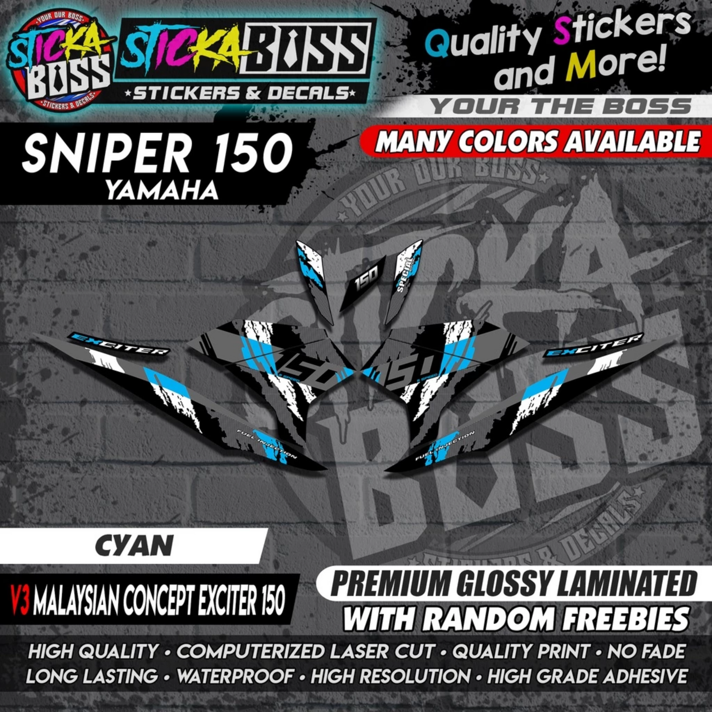 SNIPER 150 Decals 【 v3 Malaysian Concept EXCITER 150 】