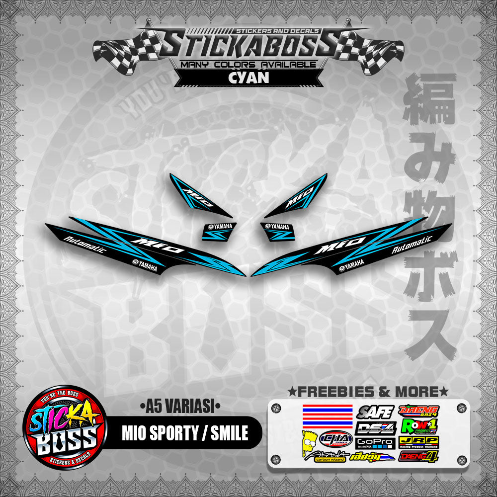 MIO SPORTY / SMILE INDO STICKER DECALS ( A5 VARIASI )【WITH FREEBIES】