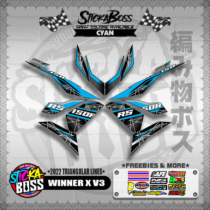 WINNER X V3 DECALS ( 2022 TRIANGULAR LINES )【WITH FREEBIES】