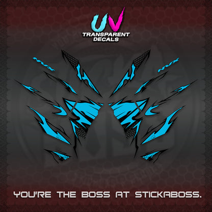 AEROX 155 V2 UV TRANSPARENT (VIETNAM STYLE-1 SPOT) FOR LIGHT COLORED COVER DECALS By STICKABOSS