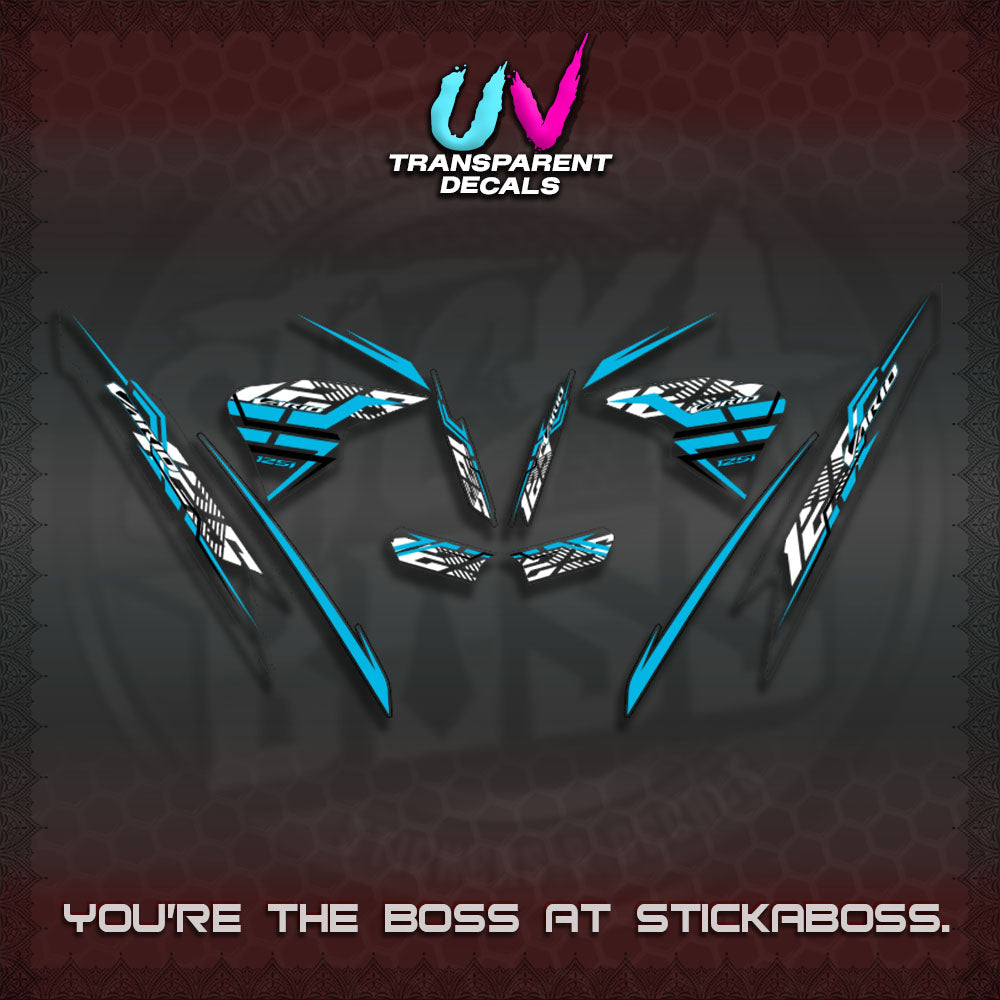 CLICK V2 VARIO UV TRANSPARENT DECALS (2026 SHARP LINES 01)STICKER DECALS By STICKABOSS