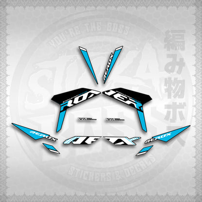 STICKER DECALS for AEROX V3 ALPHA TURBO INDO (AV3SODE25) By STICKABOSS (SOFIE LAMINATED WATERPROOF)