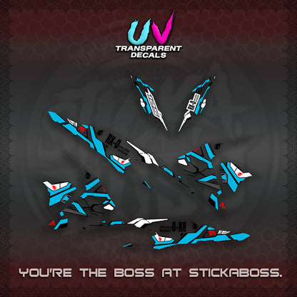 CLICK V2 UV TRANSPARENT VARIO DECALS (RX-O UNICORN GD)STICKER DECALS By STICKABOSS