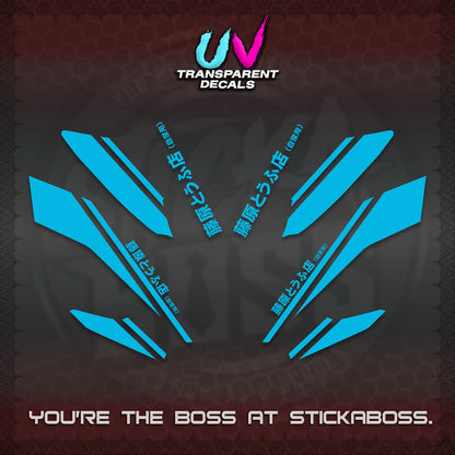 NMAX V2 UV TRANSPARENT DECALS (TRUENO STYLE DESIGN) STICKER KITS By STICKABOSS