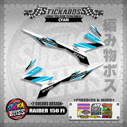 RAIDER 150 FI MALAYSIAN STICKER DECALS ( 2 COLORS DESIGN  )【WITH FREEBIES】