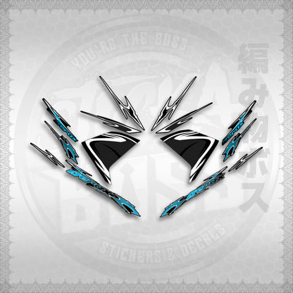 STICKER DECALS for AEROX 155 V1 (AV125LENEMOHO) By STICKABOSS (SOFIE LAMINATED WATERPROOF)