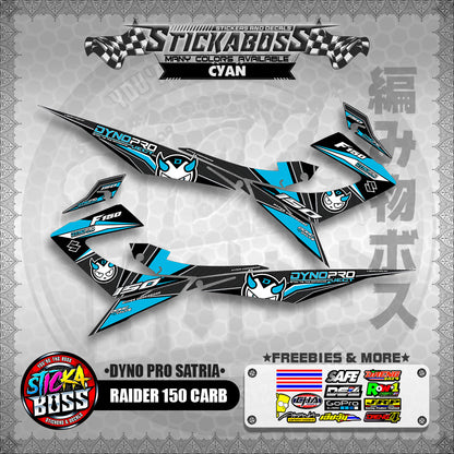 RAIDER 150 CARB STICKER DECALS ( DYNO PRO SATRIA )【WITH FREEBIES】