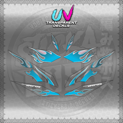 【PREMIUM UV PRINT】TRANSPARENT AEROX V3 ALPHA TURBO (AV3LEFIMO) 【WITH FREEBIES】