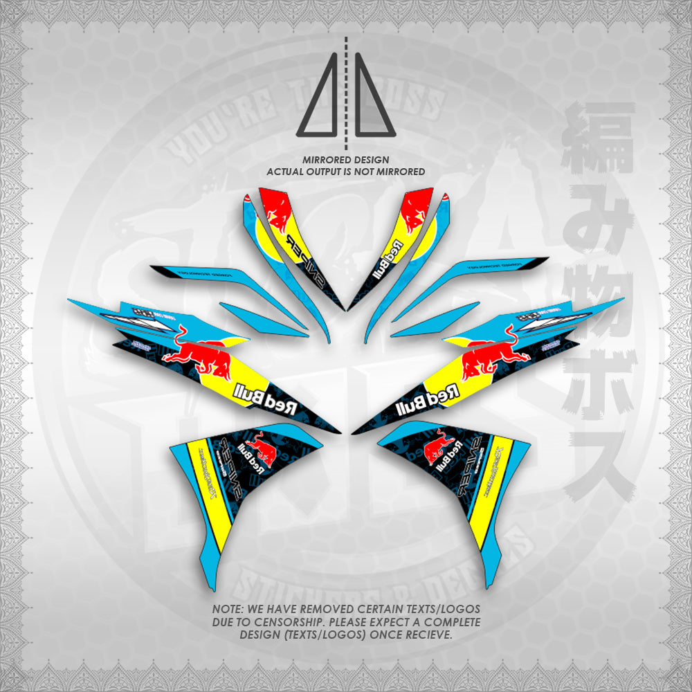 STICKER DECALS for SNIPER 135 MX (S135REBUIN)By STICKABOSS (SOFIE LAMINATED WATERPROOF)