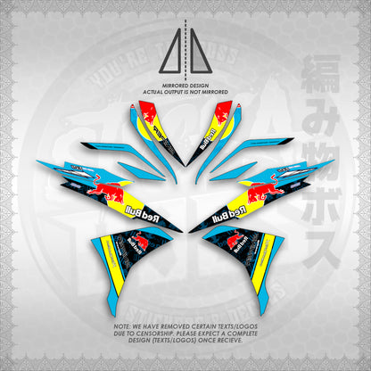 STICKER DECALS for SNIPER 135 MX (S135REBUIN)By STICKABOSS (SOFIE LAMINATED WATERPROOF)