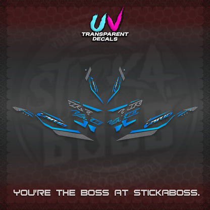 CLICK 125 V4 VARIO UV TRANSPARENT DECALS (2026 WHITE EDITION DESIGN) STICKER KITS By STICKABOSS