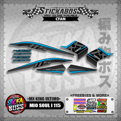MIO SOUL I 115 STICKER DECALS ( MX KING ULTIMO )【WITH FREEBIES】