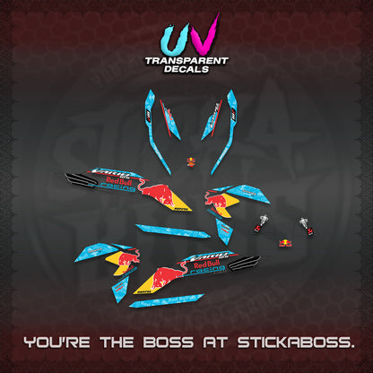 CLICK V3 UV TRANSPARENT DECALS (2026 BULLREDS RACE DESIGN) STICKER KITS BY STICKABOSS