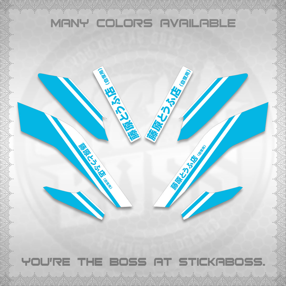 NMAX V2 FOR WHITE DECALS (TRUENO STYLE DESIGN) STICKER KITS By STICKABOSS