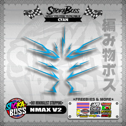 NMAX V2 DECALS ( 001 MINIMALIST STRIPPING )【WITH FREEBIES】