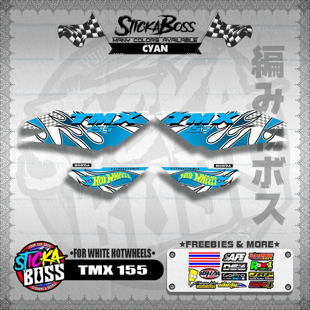 TMX 155 DECALS ( FOR WHITE HOTWHEELS )【WITH FREEBIES】