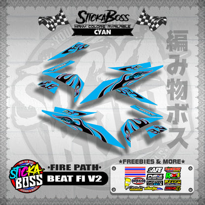 BEAT FI V2 DECALS ( FIRE PATH )【WITH FREEBIES】
