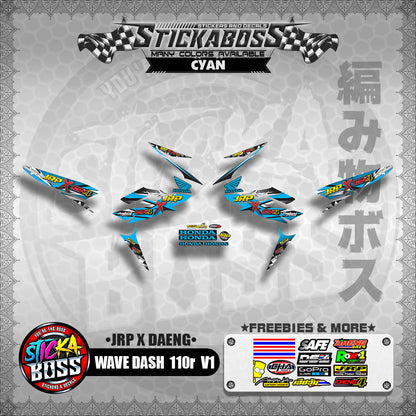 Honda Wave Dash 110r v1【 JRP X DAENG DECALS 】 (Rusi Swish Mono)