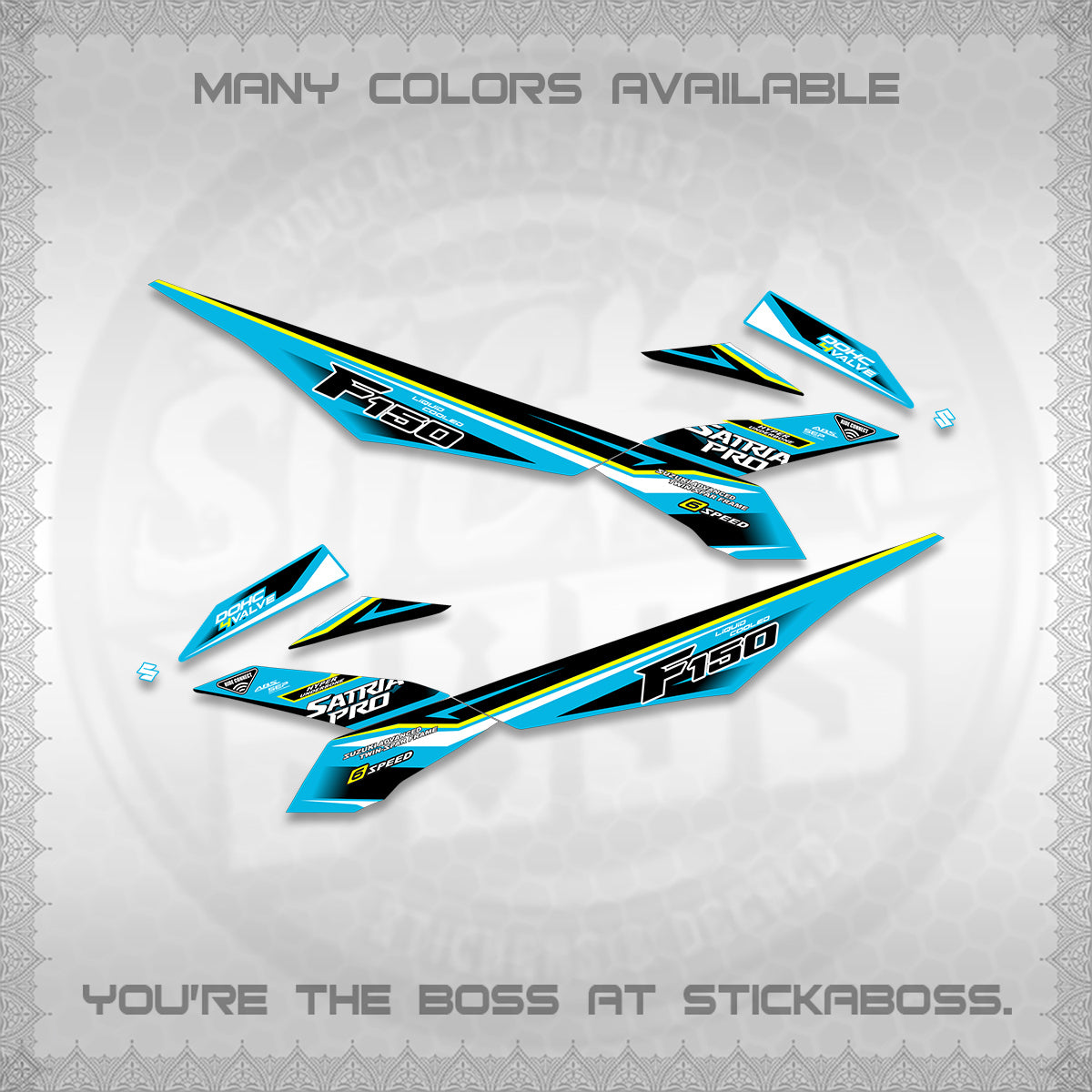 RAIDER 150 PRO SATRIA DECALS (NTN N07 DESIGN) STICKER DECALS BY STICKABOSS