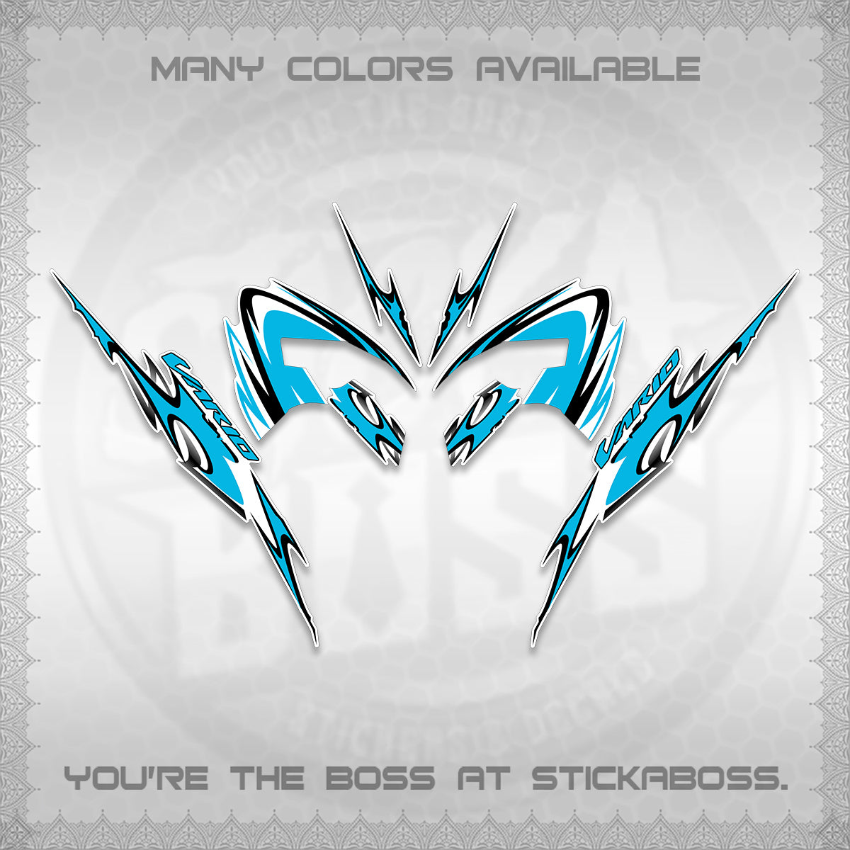 CLICK 125 V3 VARIO STRIPING FOR WHITE DECALS (2026 NEW LED DESIGN) STICKER KITS By STICKABOSS
