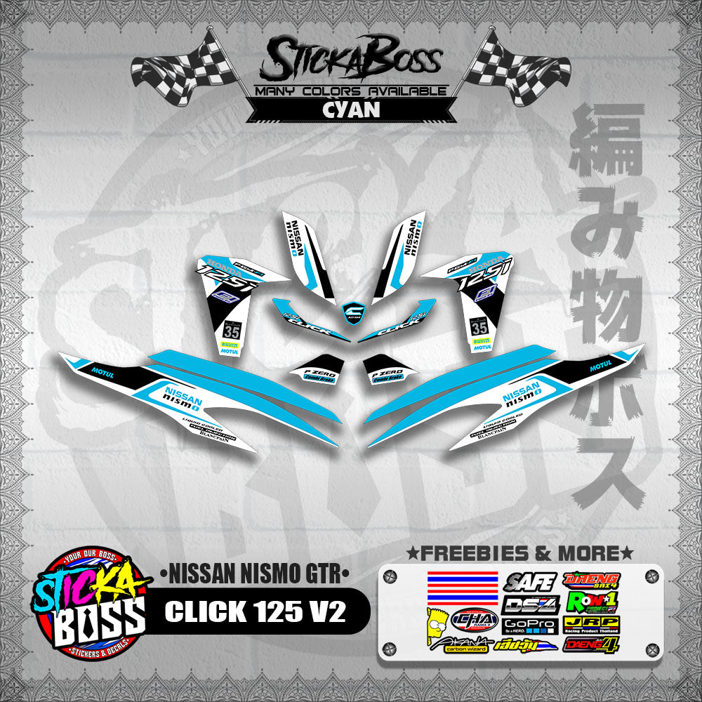CLICK 125 V2 DECALS ( NISSAN NISMO GTR )【WITH FREEBIES】