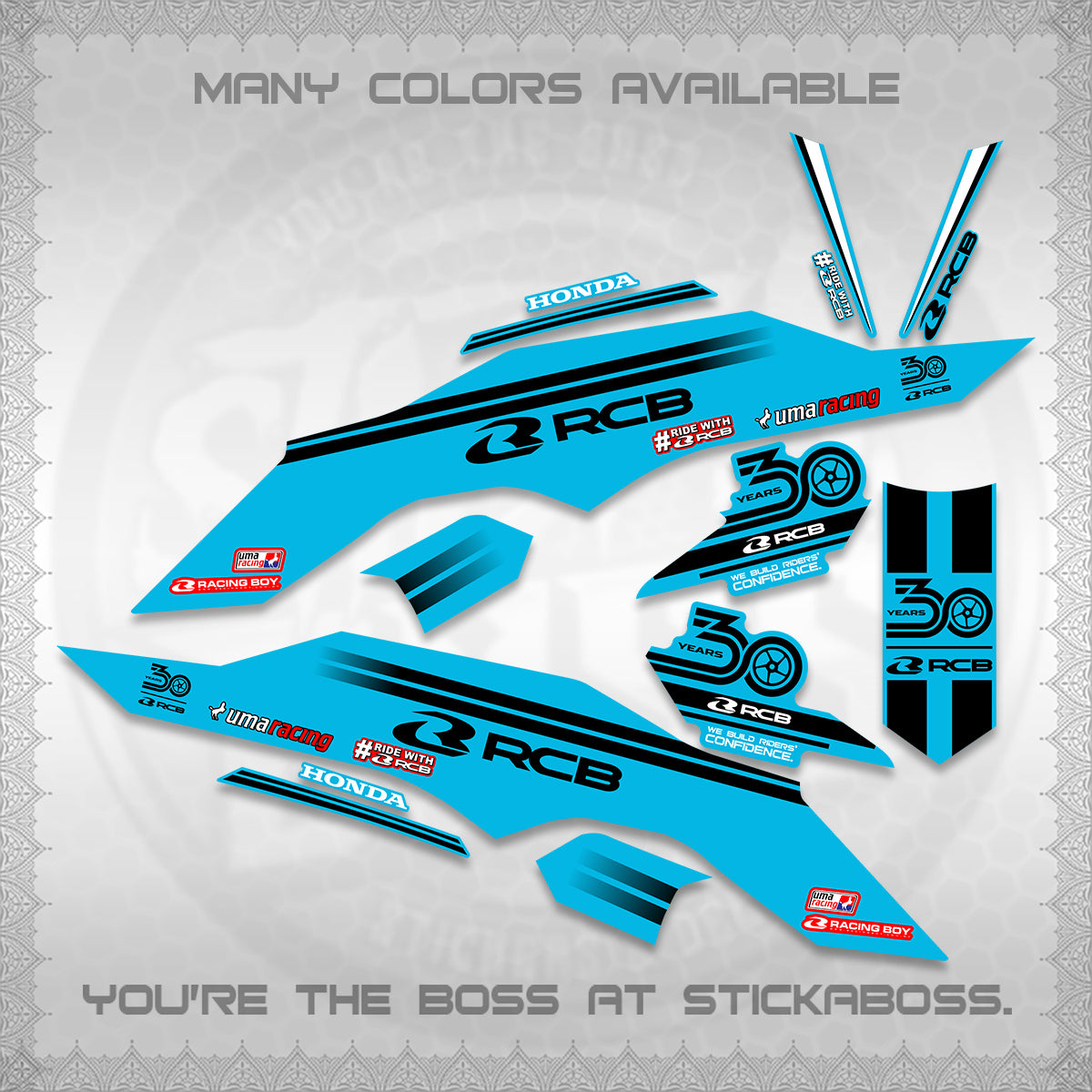 CLICK 125 V3 DECALS (2026 30TH ANNIVERSARY RACING DESIGN) STICKER DECALS By STICKABOSS