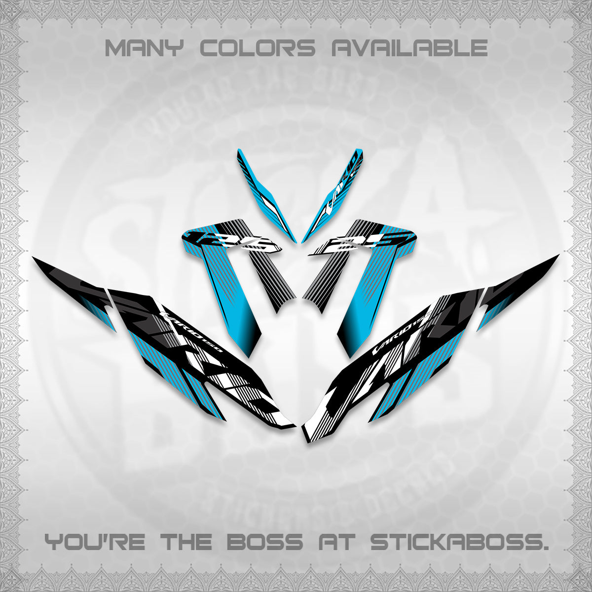 CLICK 125 V4 MALAYSIAN VARIO DECALS (2020 DESIGN) STICKER DECALS By STICKABOSS