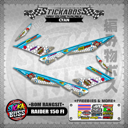 RAIDER 150 FI INDO DECALS ( BOM RANGSIT )【WITH FREEBIES】
