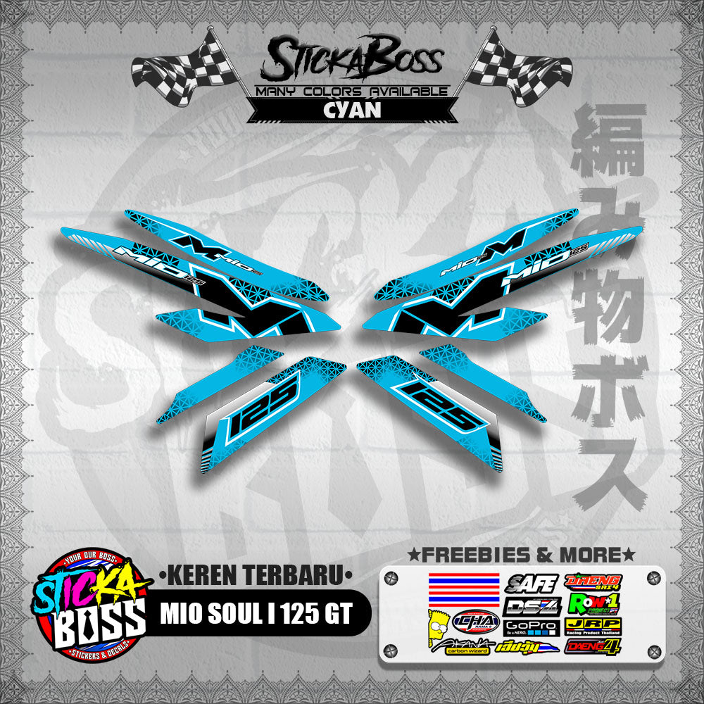 MIO SOUL I 125 GT DECALS ( KEREN TERBARU )【WITH FREEBIES】