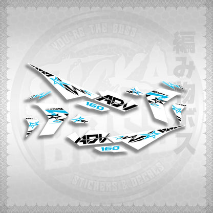 STICKER DECALS for ADV 160 (ALXOMINFOWH) By STICKABOSS (SOFIE LAMINATED WATERPROOF)