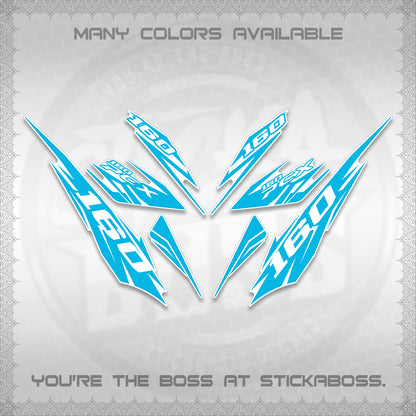 PCX 150 160 INDO FOR WHITE DECALS (2026 NEW 08 DESIGN) STICKER DECALS By STICKABOSS