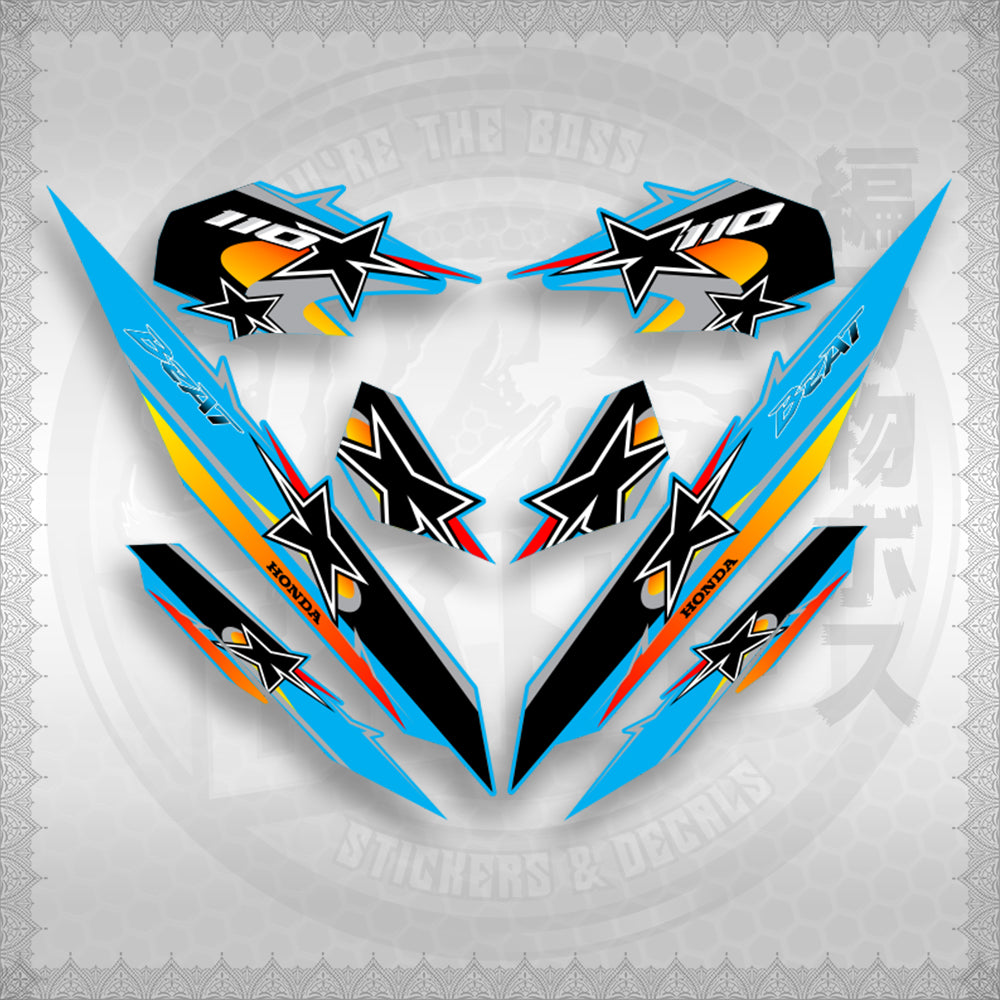 BEAT Fi V3 INDO CONCEPT ( TERBARU MOTIF ) STICKER DECALS By STICKABOSS