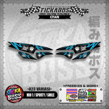 MIO 1 / SPORTY / SMILE INDO STICKER DECALS (A23 VARIASI)【WITH FREEBIES】