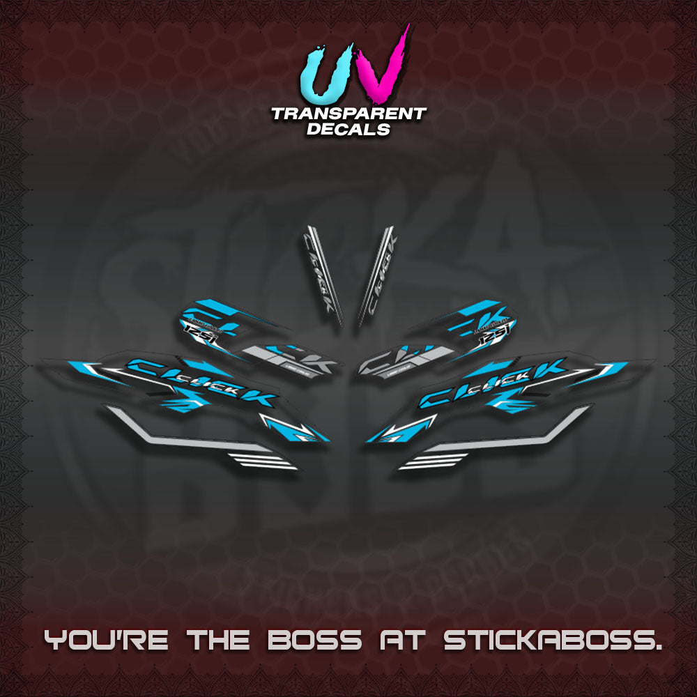 【PREMIUM UV PRINT】TRANSPARENT CLICK 125 V3 INDO-MALAY  VARIO DECALS (2026 CODE2 DESIGN)By STICKABOSS