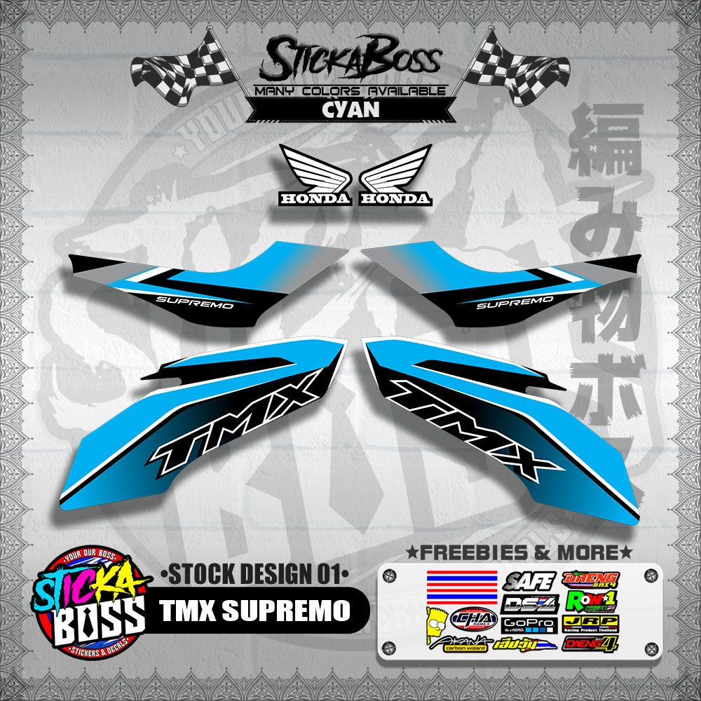 TMX SUPREMO DECALS  ( STOCK DESIGN 01 ) 【WITH FREEBIES】