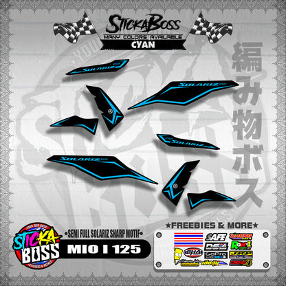 MIO I 125 MALAYSIAN DECALS ( SEMI FULL SOLARIZ SHARP MOTIF )【WITH FREEBIES】