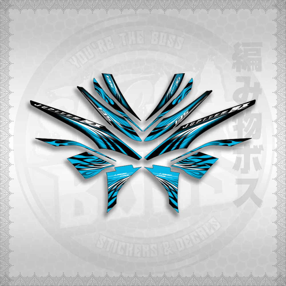 STICKER DECALS for SNIPER 135 MX JUPITER (S13509FICUBO)By STICKABOSS (SOFIE LAMINATED WATERPROOF)