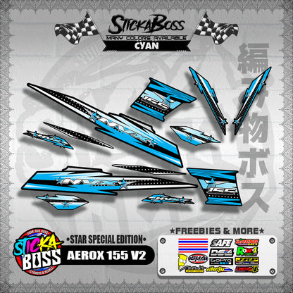 AEROX 155 V2 DECALS ( STAR SPECIAL EDITION )【WITH FREEBIES】