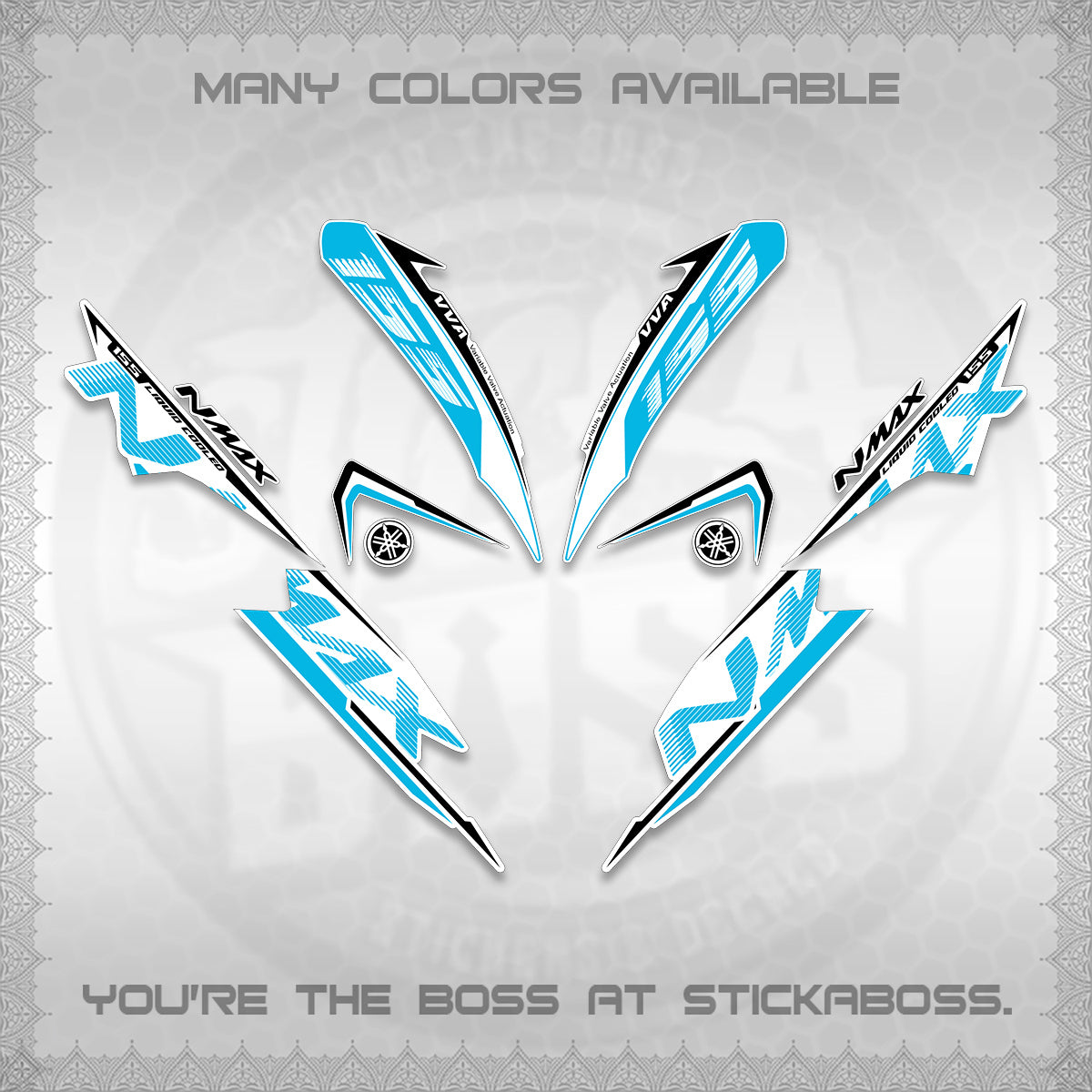 NMAX V1 THAI FOR WHITE DECALS (2020 DESIGN) STICKER DECALS By STICKABOSS