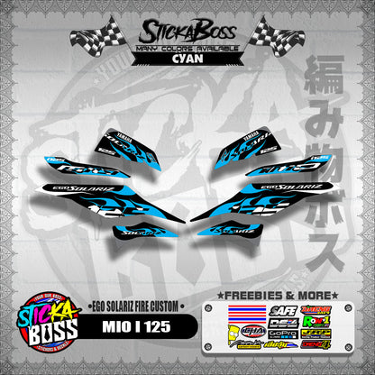 MIO I 125 DECALS ( EGO SOLARIZ FIRE CUSTOM )【WITH FREEBIES】